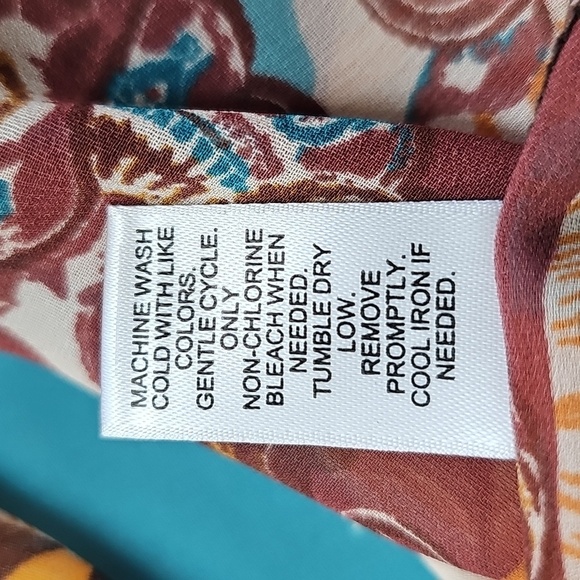 Cato Multicolor Floral Sheer Tunic Blouse - Picture 7 of 10